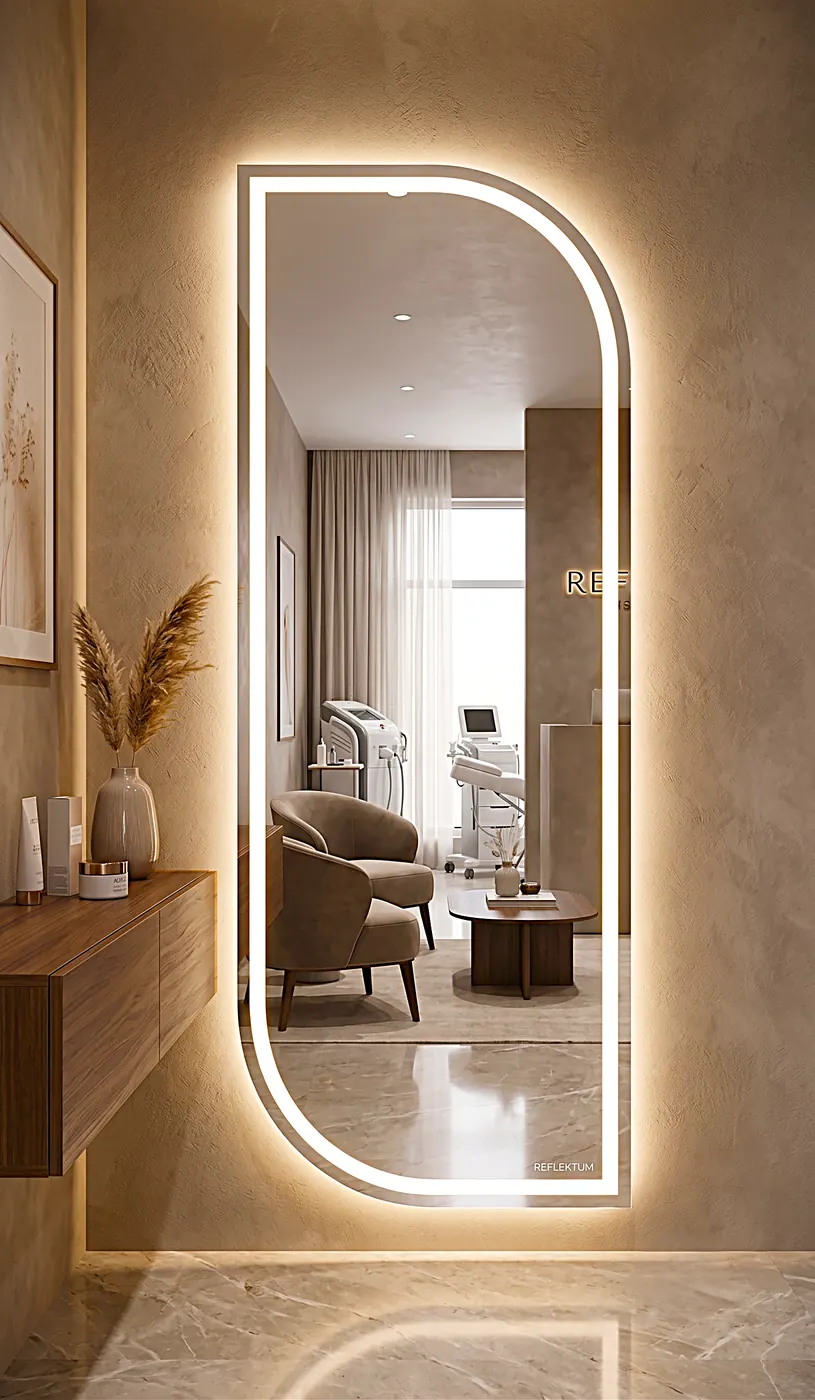 Espejo LED ATELIER instalado en un local o vivienda