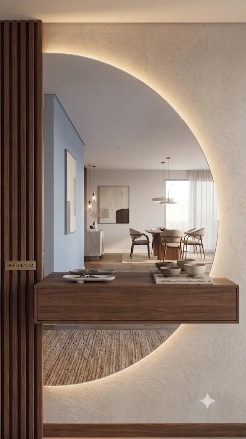 Espejo LED CANDRA instalado en un local o vivienda