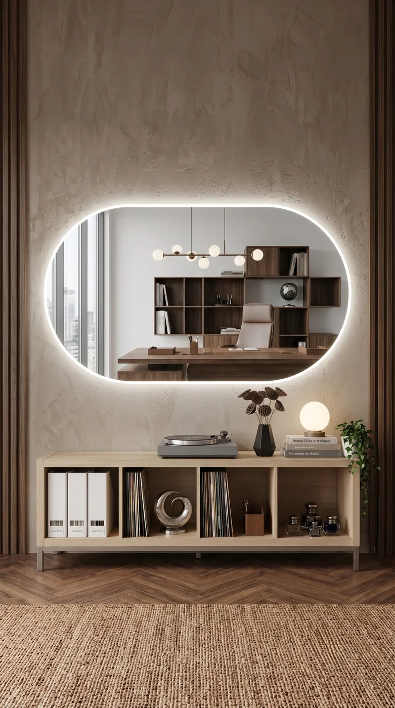 Espejo LED KUNTUR instalado en un local o vivienda