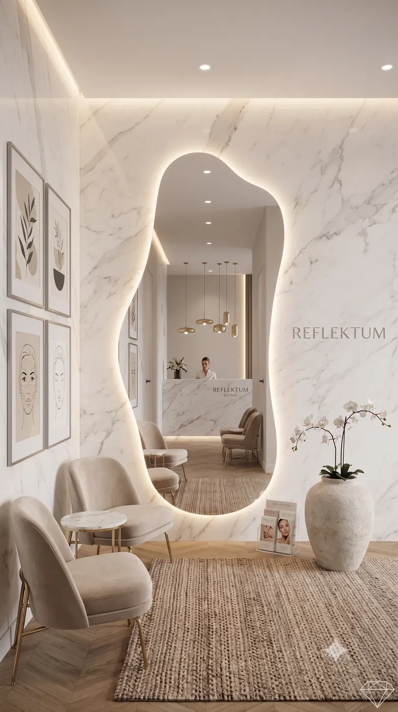 Espejo LED QUTA instalado en un local o vivienda